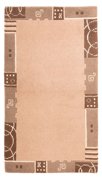Nepal Teppich 83x148cm - Wollteppich - rosa