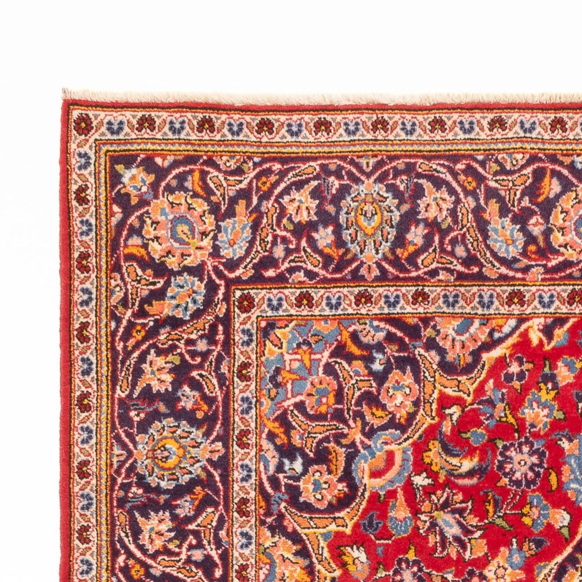Keshan Teppich 140x215cm - Perserteppich - rot
