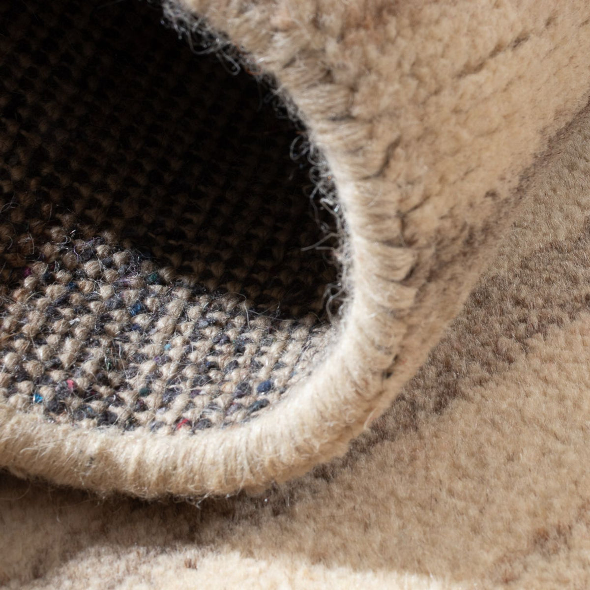 Gabbeh Teppich Softy 110x160cm - Wollteppich - beige