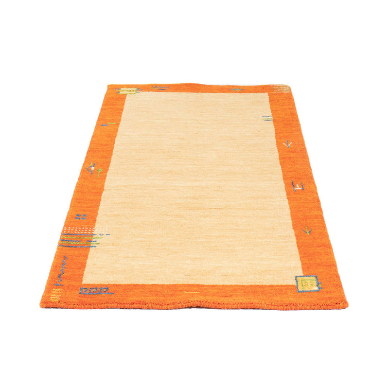 Gabbeh Teppich Indus 70x140cm - Wollteppich - beige