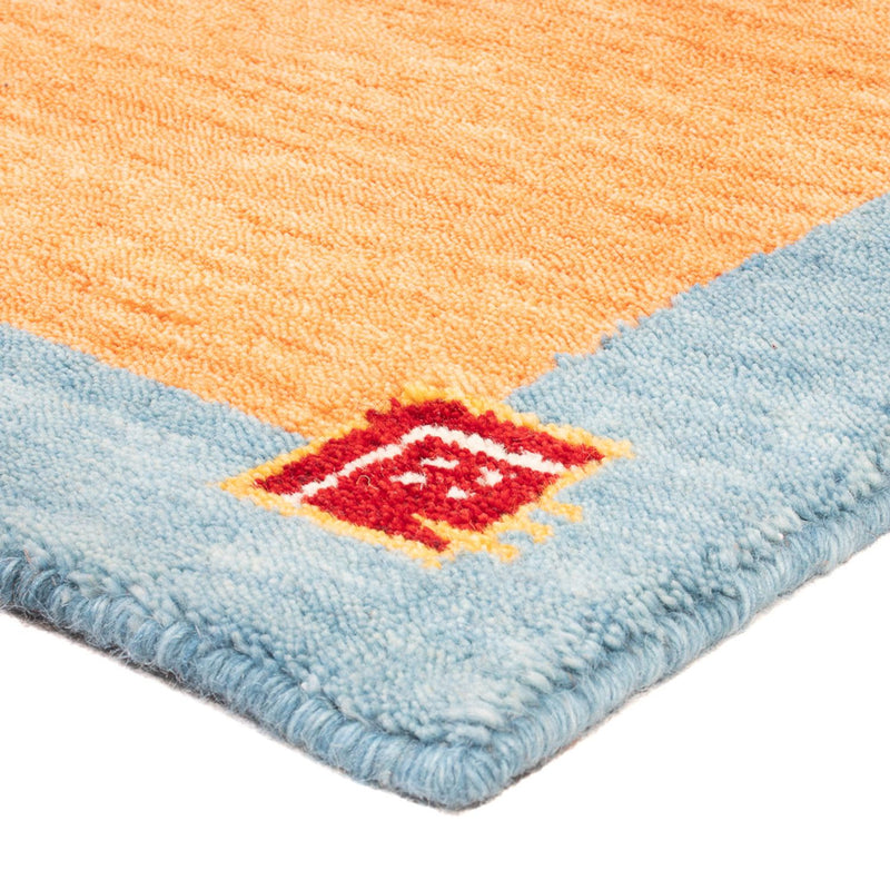 Gabbeh Teppich Indus 70x140cm - Wollteppich - orange