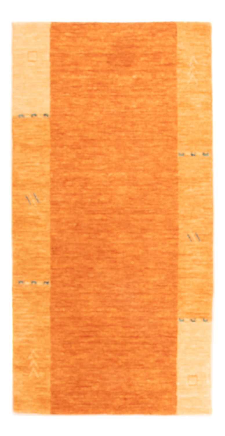Gabbeh Teppich Indus 70x140cm - Wollteppich - orange