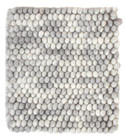 Wollteppich 32x32cm - hellgrau