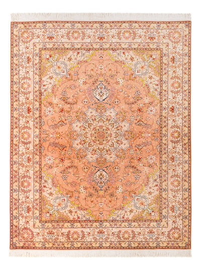 Täbriz - 50 Raj Teppich 150x200cm - Perserteppich - lachs