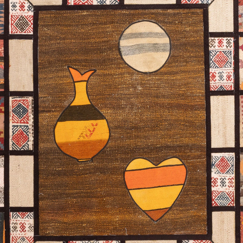 Patchwork Teppich - 135 x 200 cm - mehrfarbig