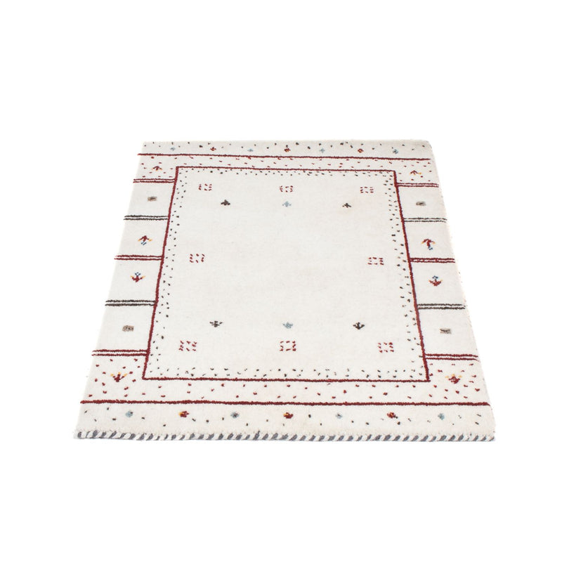 Loribaft Loom Teppich 60x90cm - Wollteppich - hellgrau