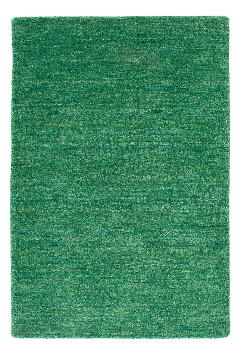 Gabbeh Teppich Softy 60x90cm - Wollteppich - grün