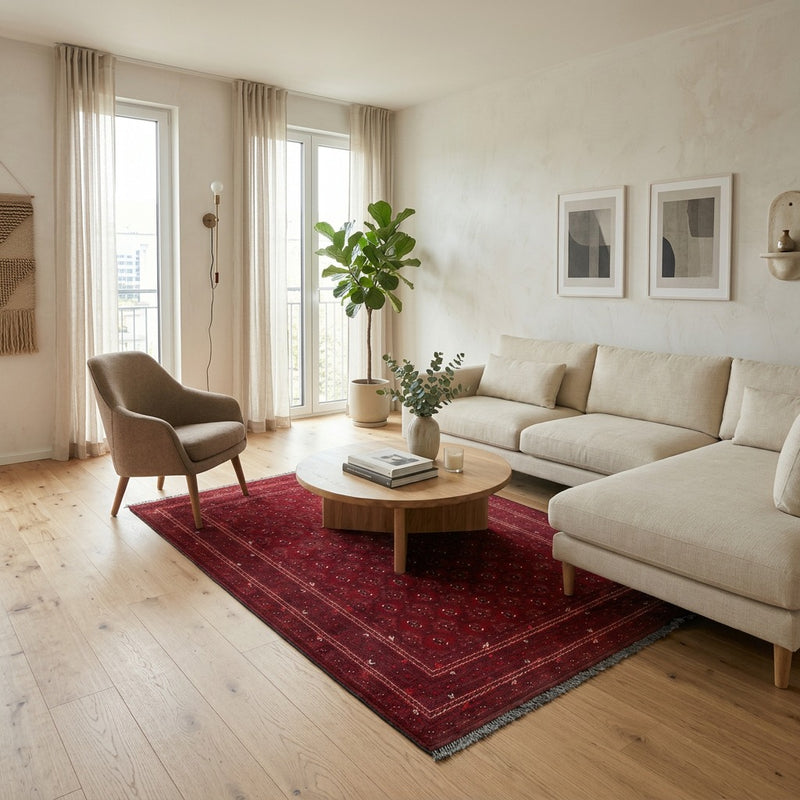 Buchara Teppich 193x281cm - Orientteppich - rot