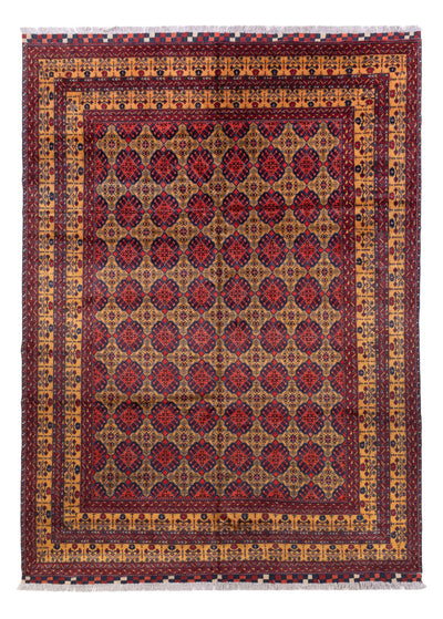 Afghan Teppich 240x333cm - Orientteppich - dunkelbeige