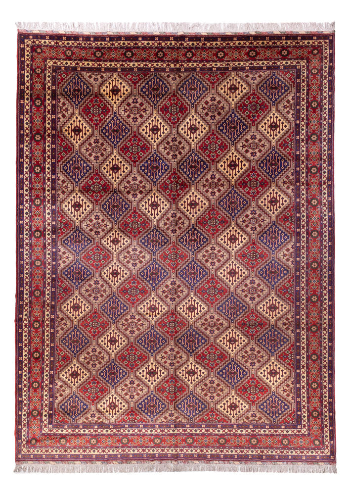 Afghan Teppich 300x410cm - Orientteppich - dunkelbeige