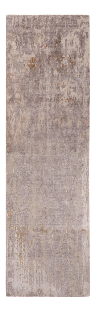 Designer Teppich 85x300cm - silber