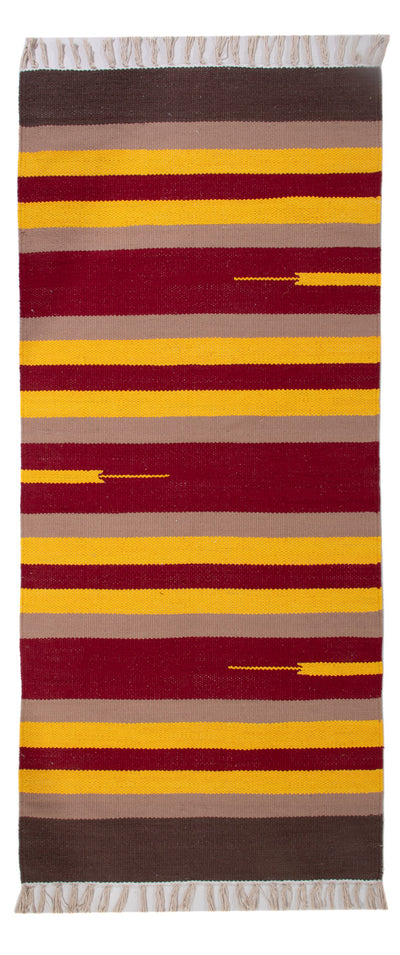 Kelim Modern Teppich 70x150cm - mehrfarbig
