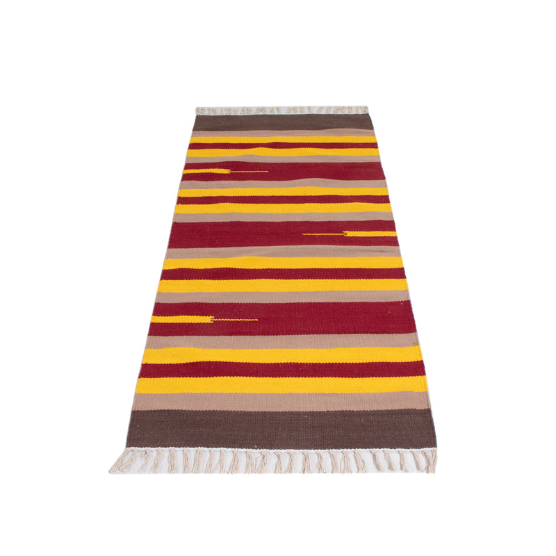 Kelim Modern Teppich 70x150cm - mehrfarbig