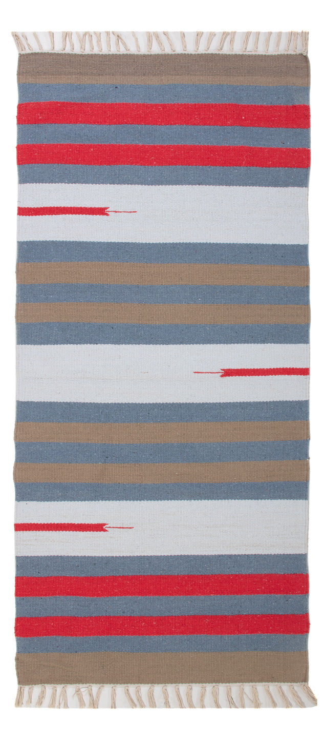 Kelim Modern Teppich 70x150cm - mehrfarbig
