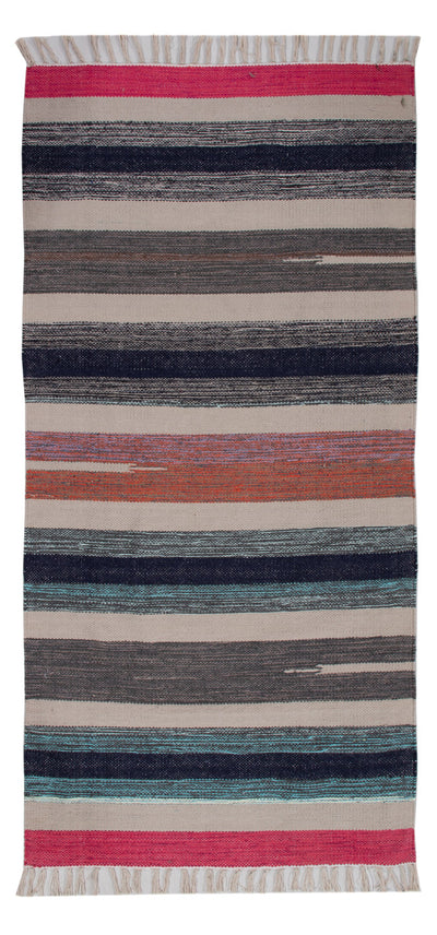 Kelim Modern Teppich 70x150cm - mehrfarbig