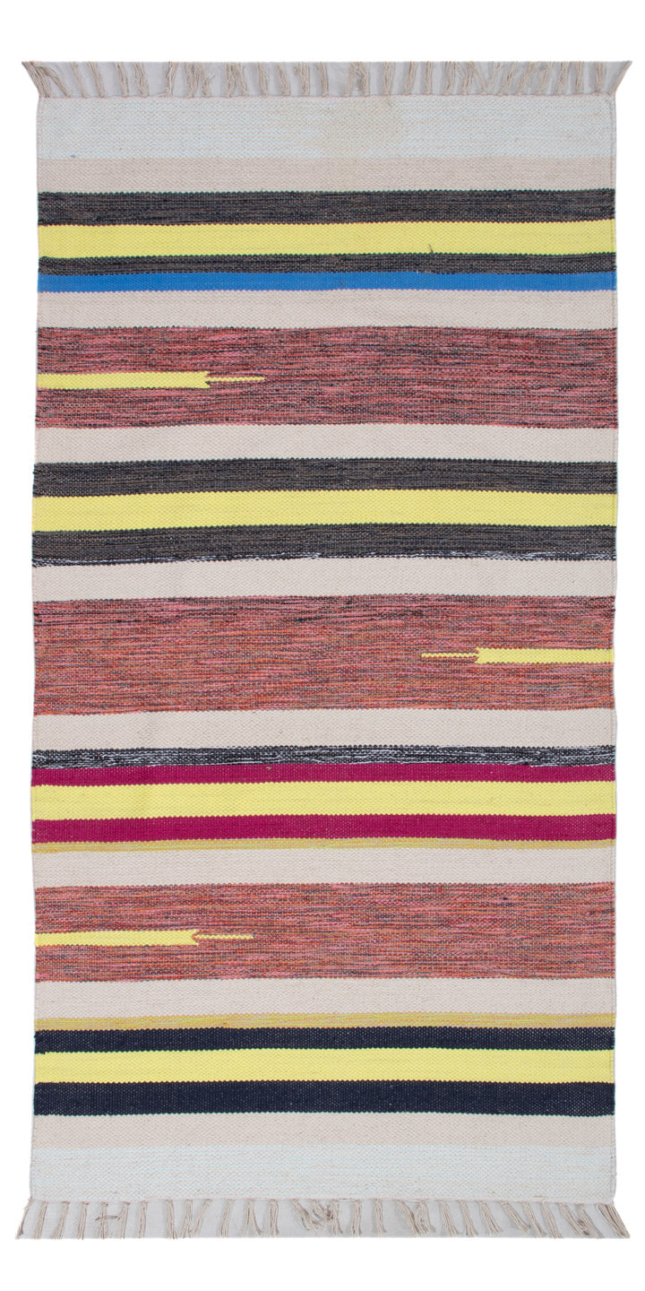 Kelim Modern Teppich 70x150cm - mehrfarbig