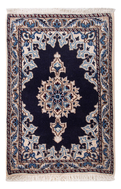 Nain - 12La Teppich 40x60cm - Perserteppich - dunkelblau