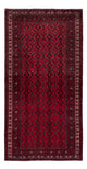 Belutsch Teppich 95x190cm - Perserteppich - dunkelrot