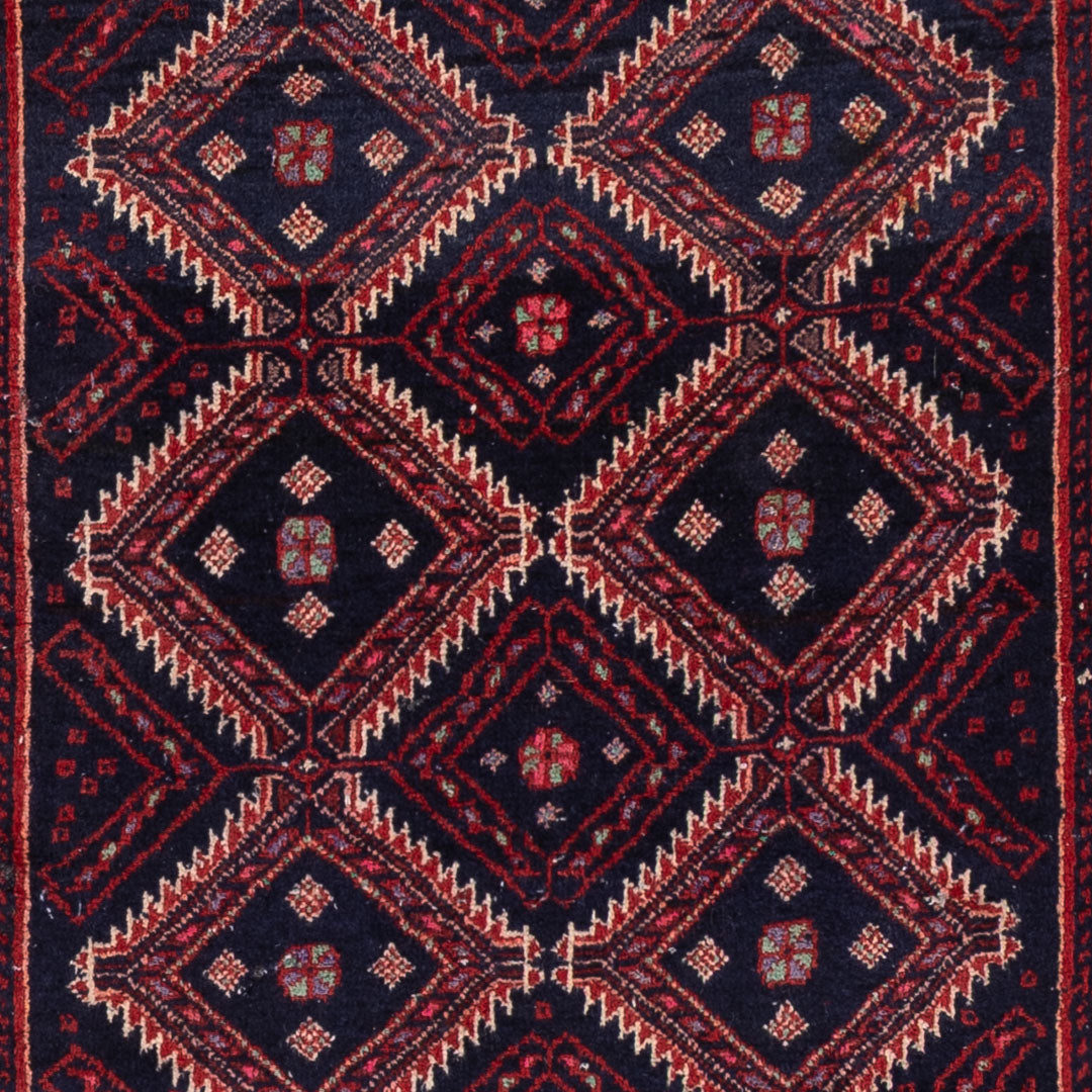 Belutsch Teppich 88x175cm - Perserteppich - dunkelrot