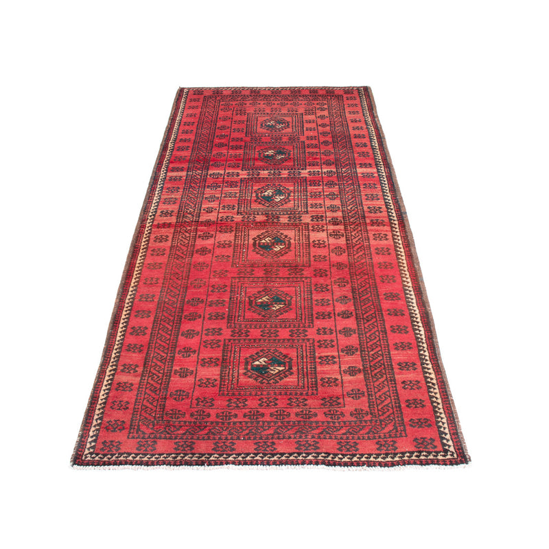 Belutsch Teppich 100x200cm - Perserteppich - hellrot