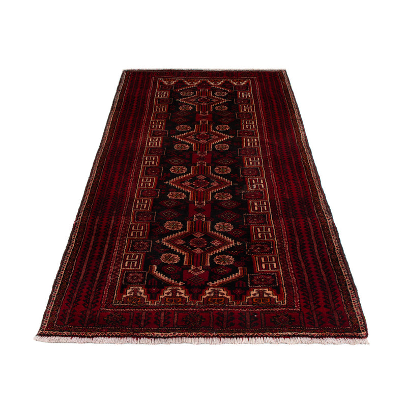 Belutsch Teppich 100x200cm - Perserteppich - dunkelrot