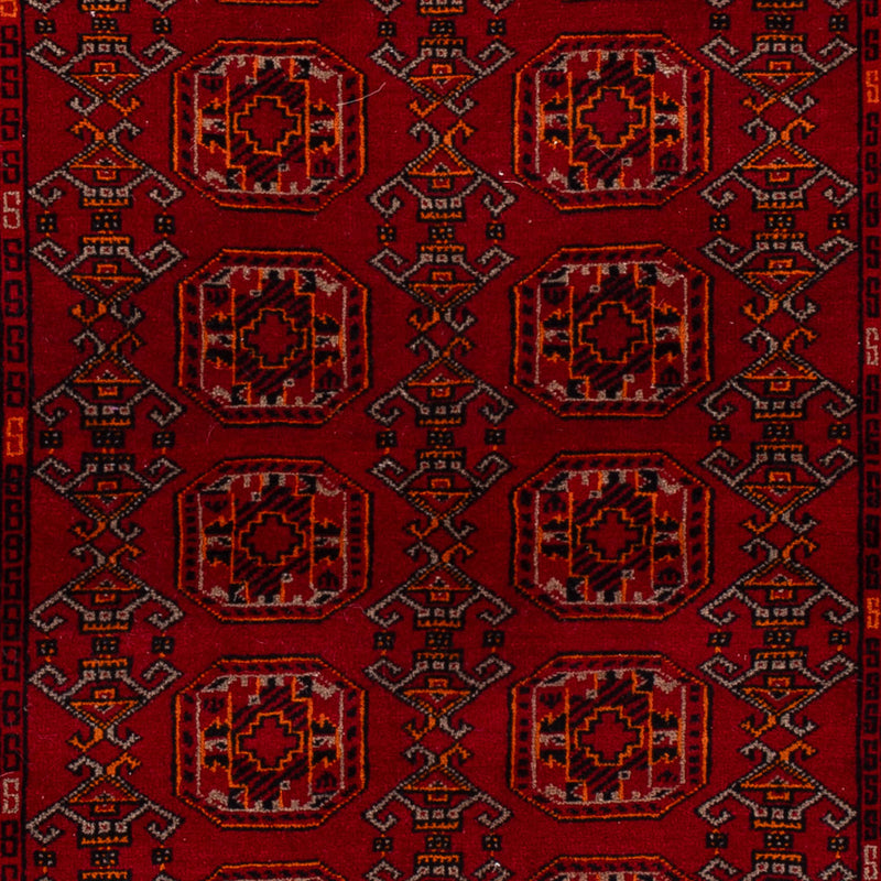 Afghan Teppich 105x146cm - Orientteppich - dunkelrot