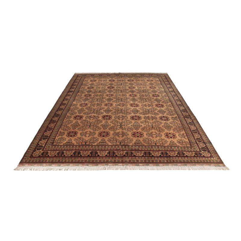 Afghan Teppich 290x390cm - Orientteppich - dunkelbeige
