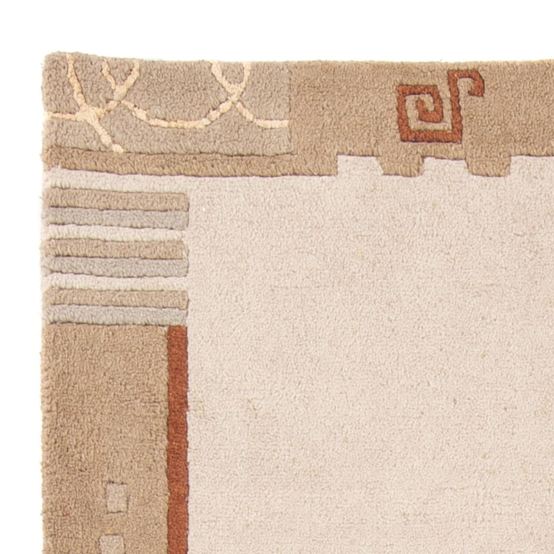 Nepal Teppich 80x150cm - Wollteppich - beige