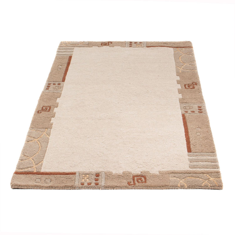 Nepal Teppich 80x150cm - Wollteppich - beige
