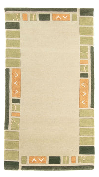 Nepal Teppich 70x140cm - Wollteppich - olivgrün – product image