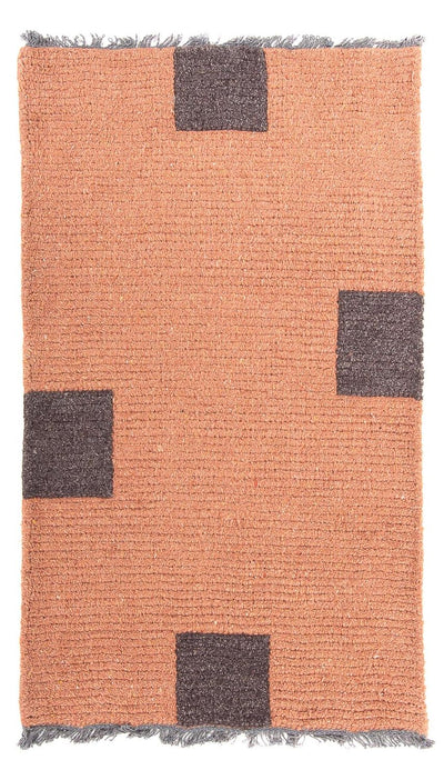 Nepal Teppich 70x140cm - Wollteppich - lachs