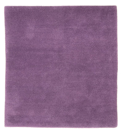 Nepal Teppich 120x135cm - Wollteppich - lila