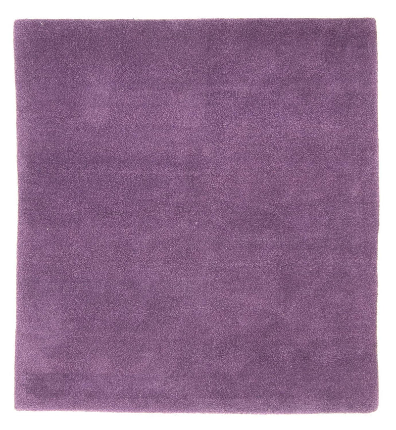 Nepal Teppich 120x135cm - Wollteppich - lila