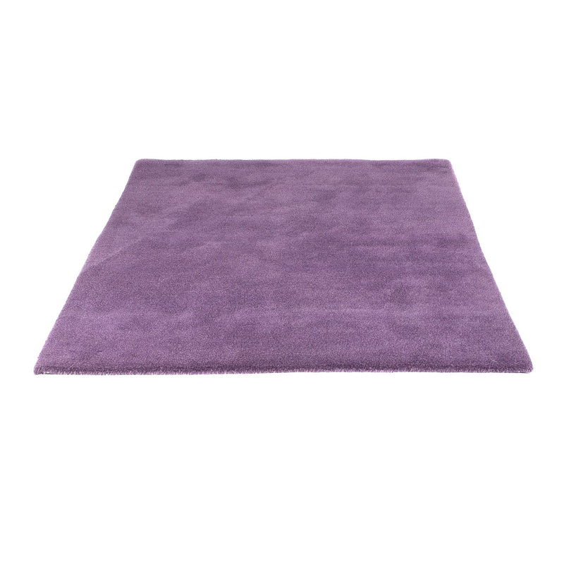 Nepal Teppich 120x135cm - Wollteppich - lila