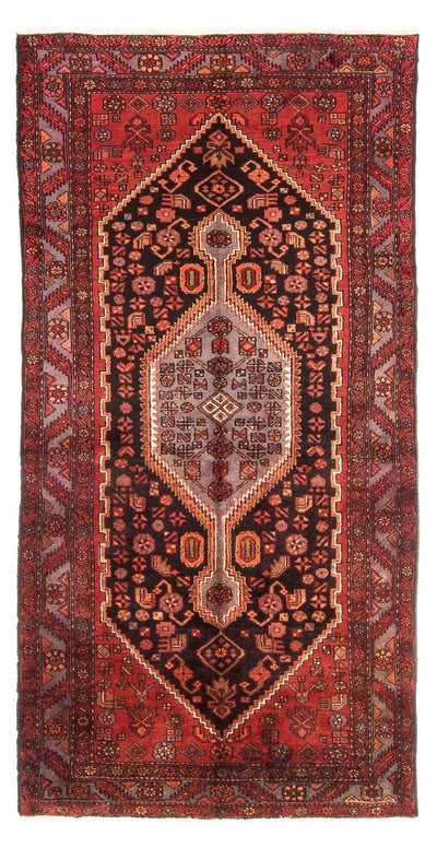Hamadan Teppich 150x287cm - Perserteppich - dunkelblau