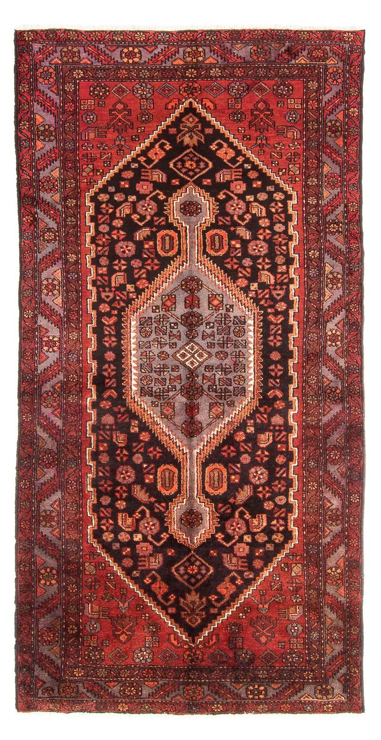 Hamadan Teppich 150x287cm - Perserteppich - dunkelblau