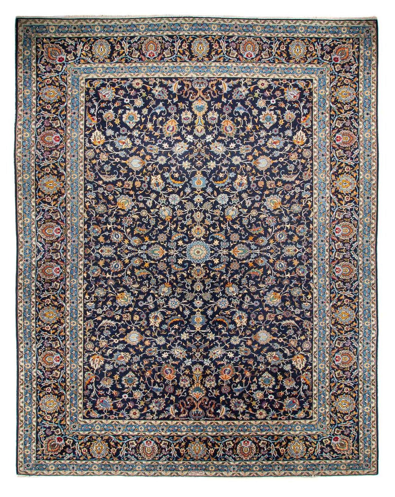 Keshan Teppich 300x390cm - Perserteppich - dunkelblau