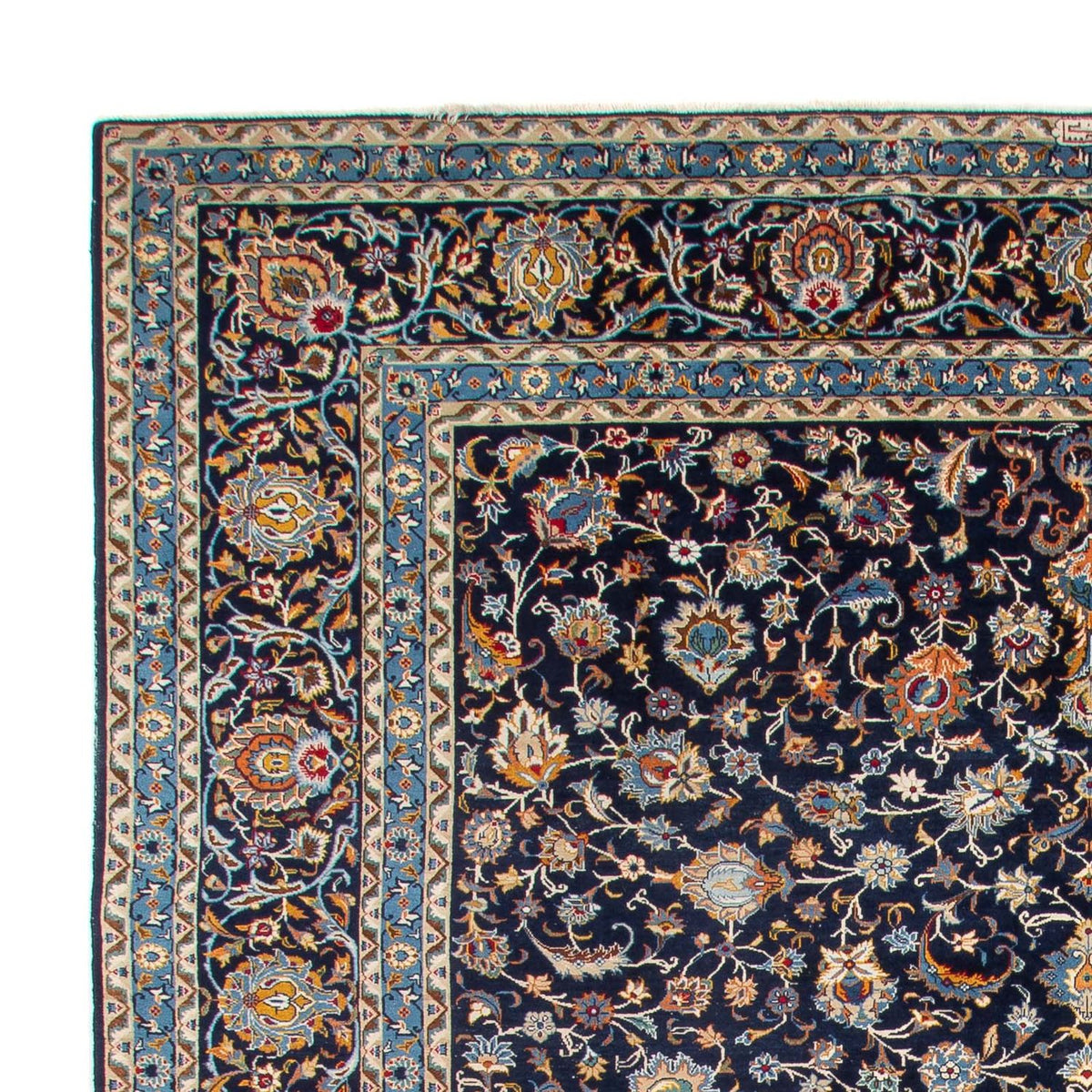 Keshan Teppich 300x390cm - Perserteppich - dunkelblau