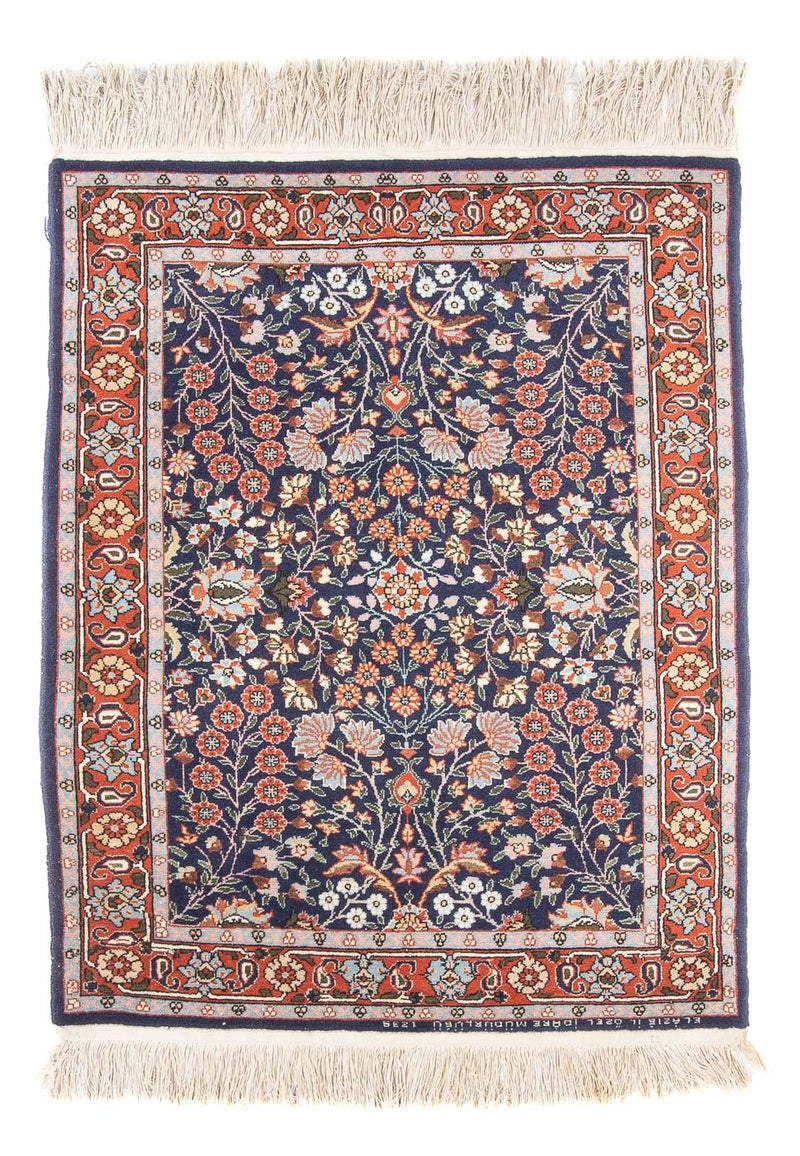 Hereke Teppich 82x107cm - Orientteppich - dunkelblau