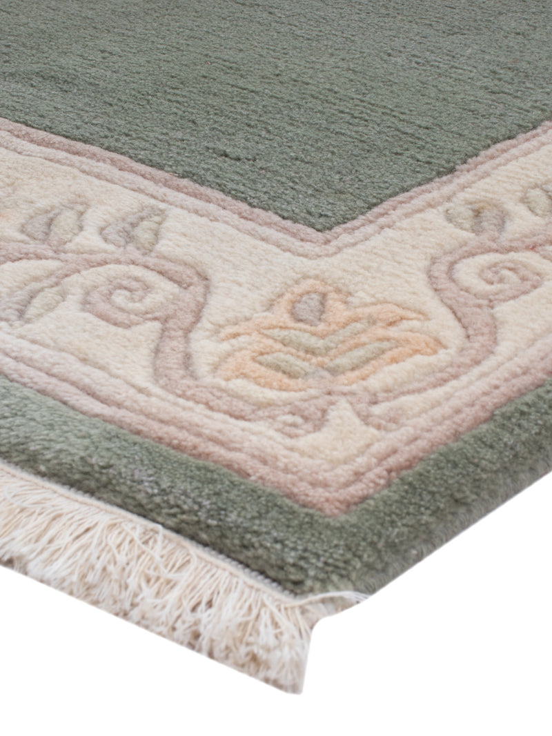 China Teppich 70x140cm - Orientteppich - olivgrün