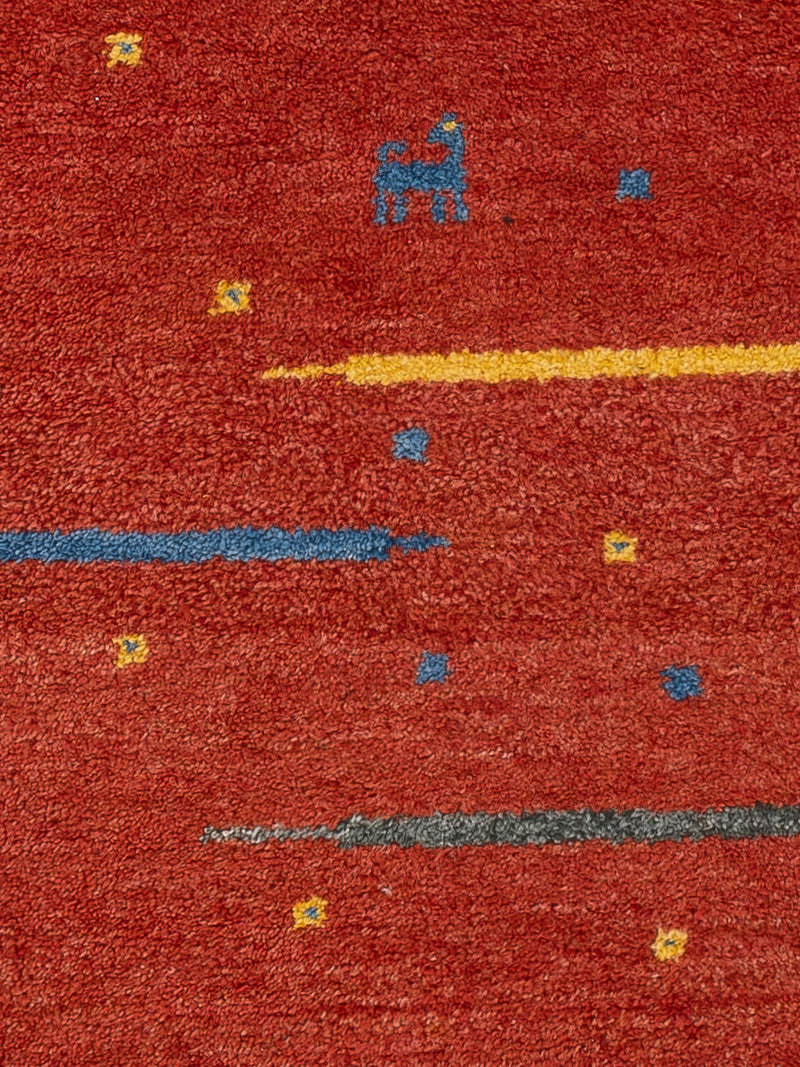 Gabbeh Teppich - Indus - 70 x 140 cm - rost