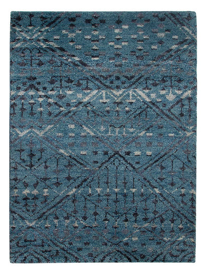 Gabbeh Teppich Indus 60x90cm - Wollteppich - petrolblau