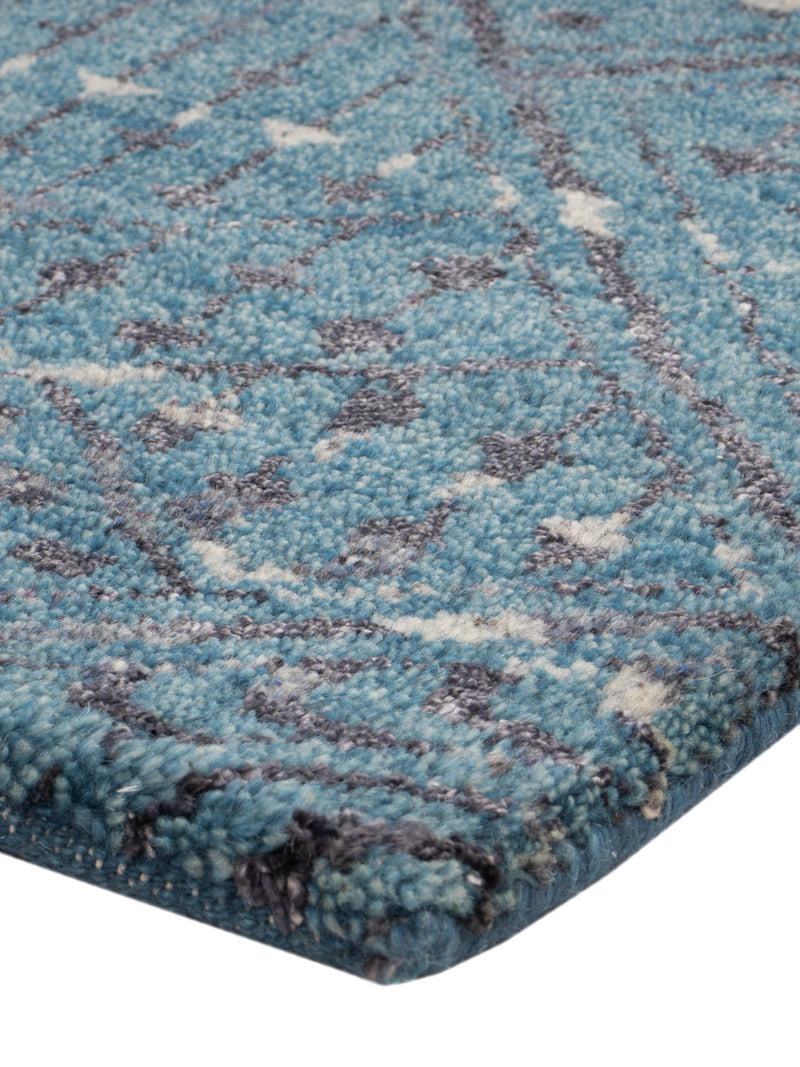 Gabbeh Teppich Indus 60x90cm - Wollteppich - petrolblau