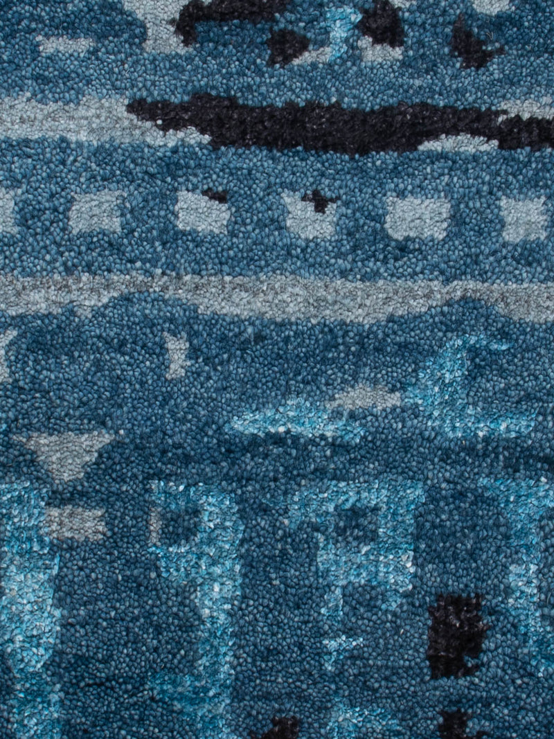 Gabbeh Teppich Indus 60x90cm - Wollteppich - blau