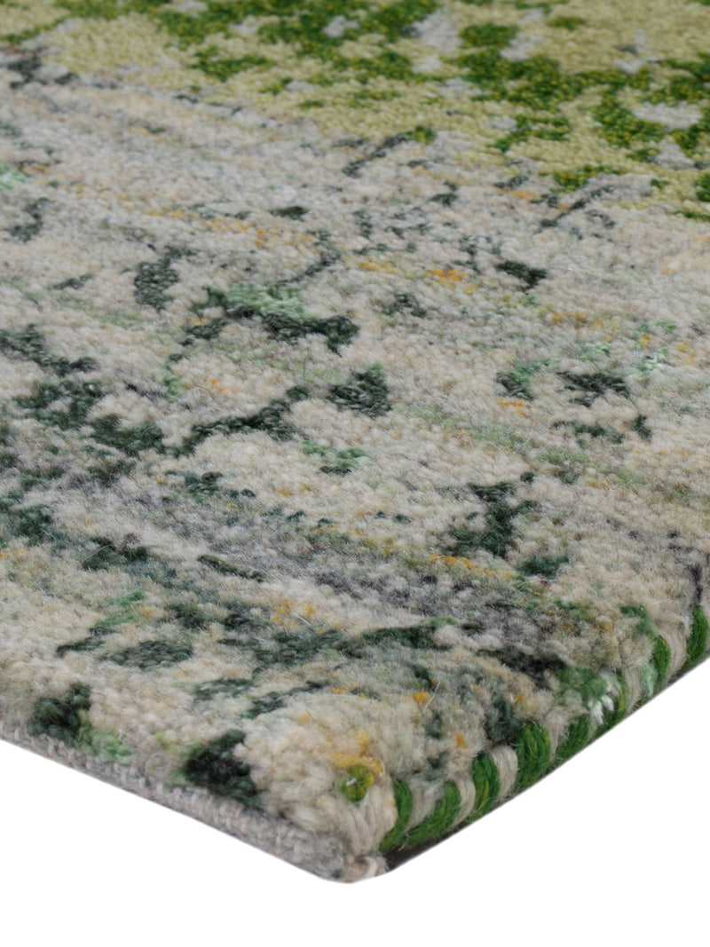 Gabbeh Teppich Indus 60x90cm - Wollteppich - hellgrün