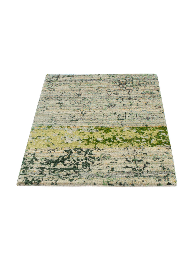 Gabbeh Teppich Indus 60x90cm - Wollteppich - hellgrün