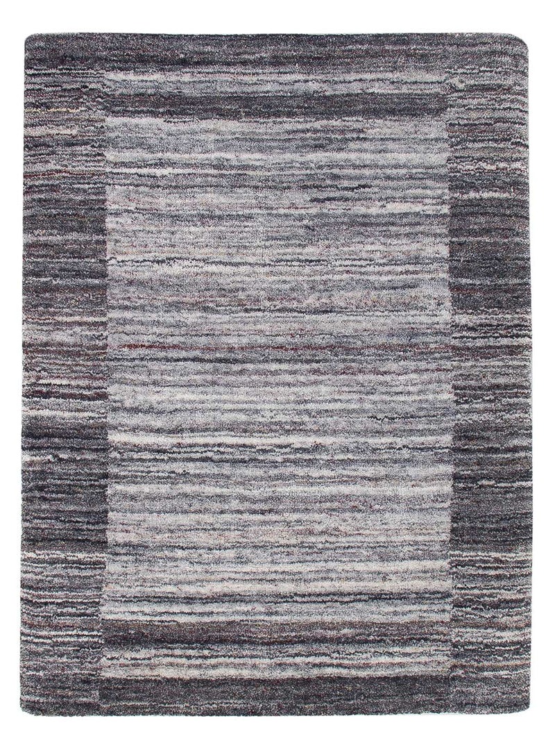 Loribaft Loom Teppich 60x90cm - Wollteppich - grau