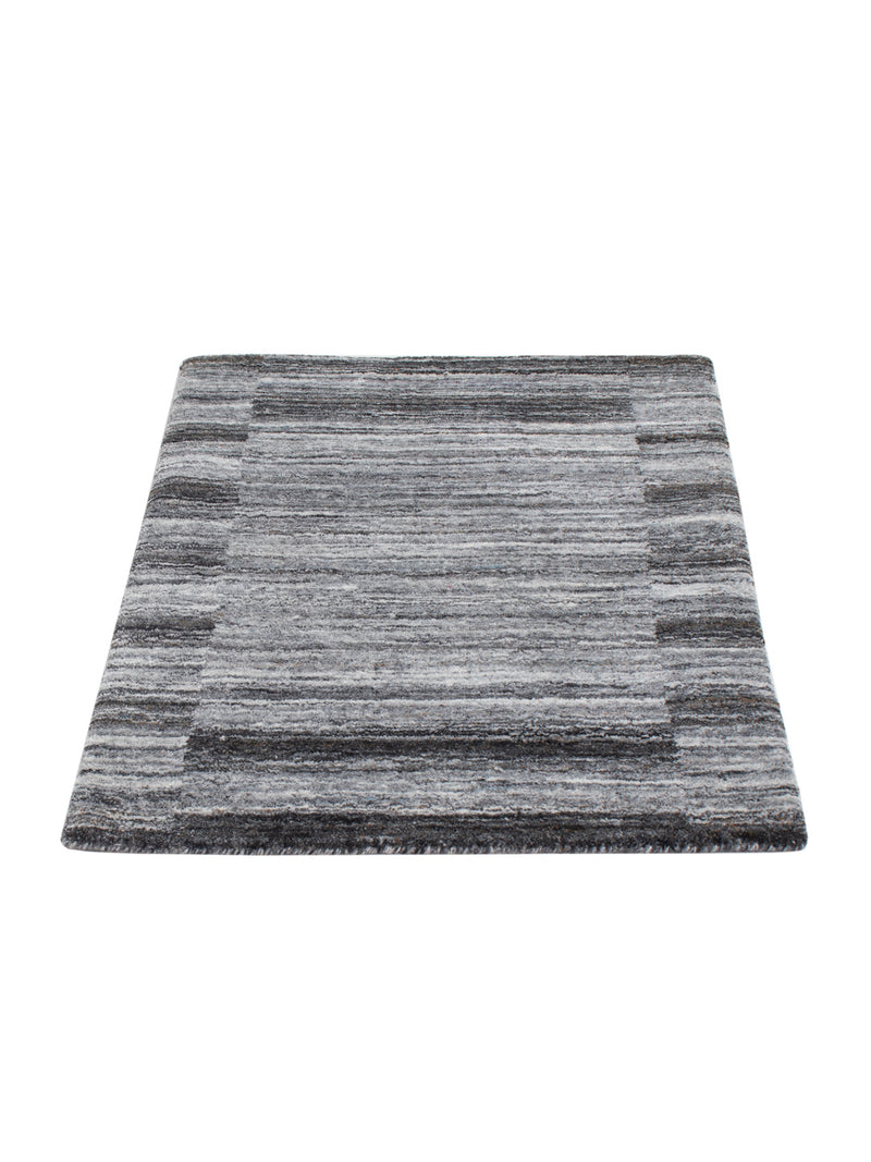 Loribaft Loom Teppich 60x90cm - Wollteppich - grau