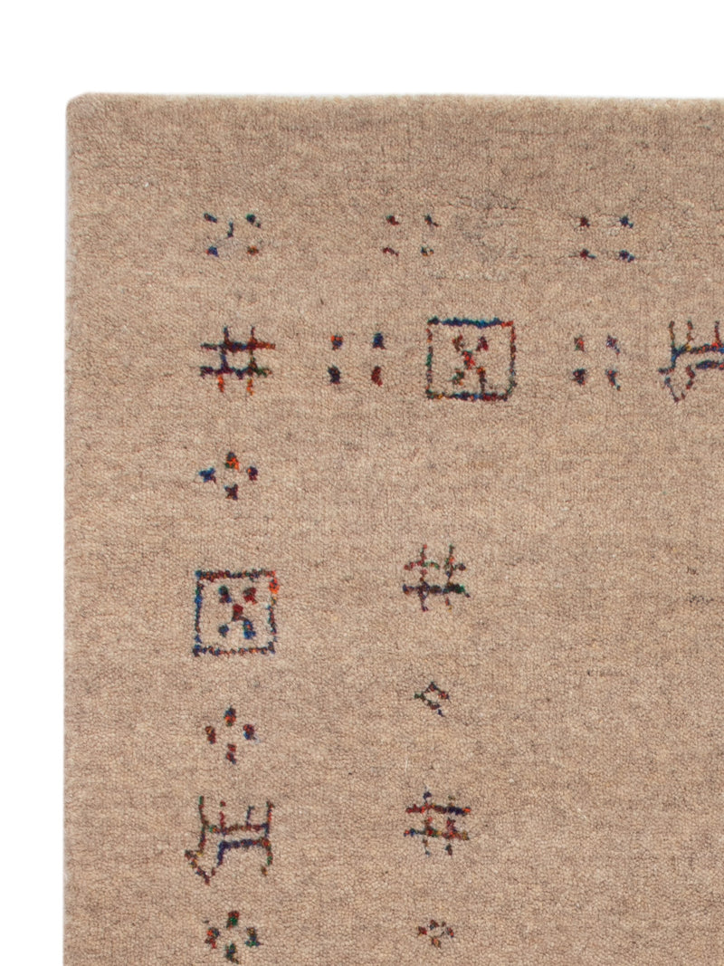 Loribaft Loom Teppich 60x90cm - Wollteppich - hellbeige