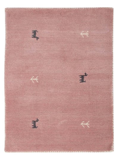 Loribaft Loom Teppich 60x90cm - Wollteppich - rosa